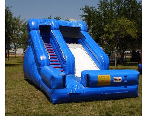 Blue Splash Inflatable Dry Slide rental
