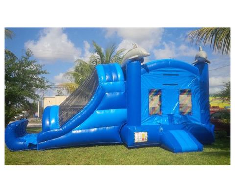 Dolphin Bounce House Slide rental