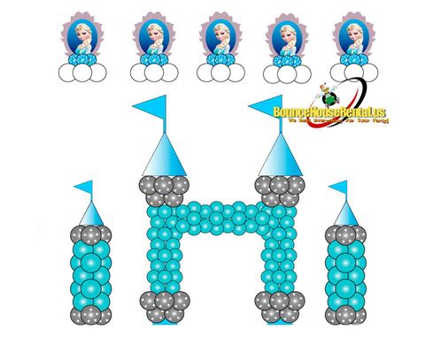 Frozen balloons decorations rental