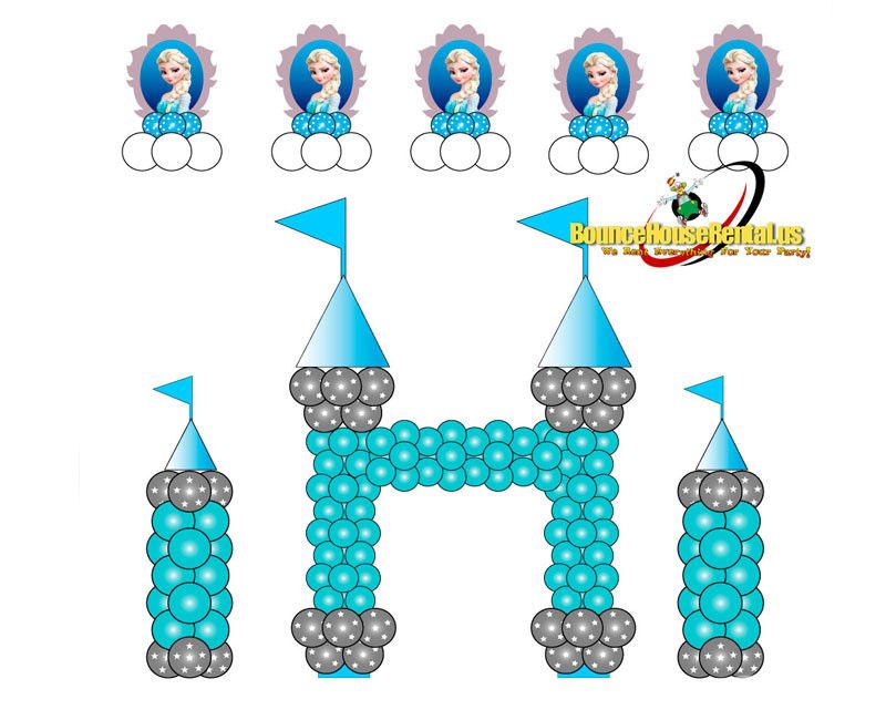 Frozen balloons decorations rental in Miami, Broward and Palm Beach