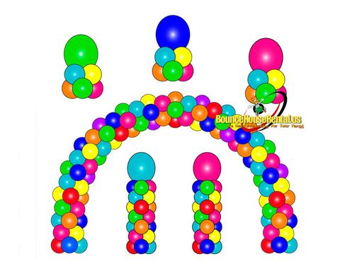 Multicolor or any theme balloons decoration rental