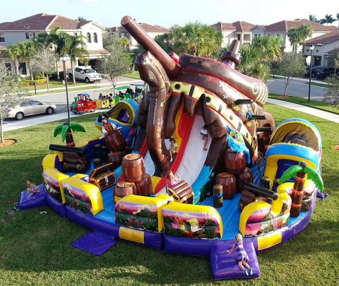 Pirate Treasure Island Bounce House rental