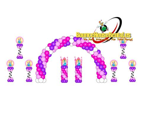 Princess balloons decoration packages rental