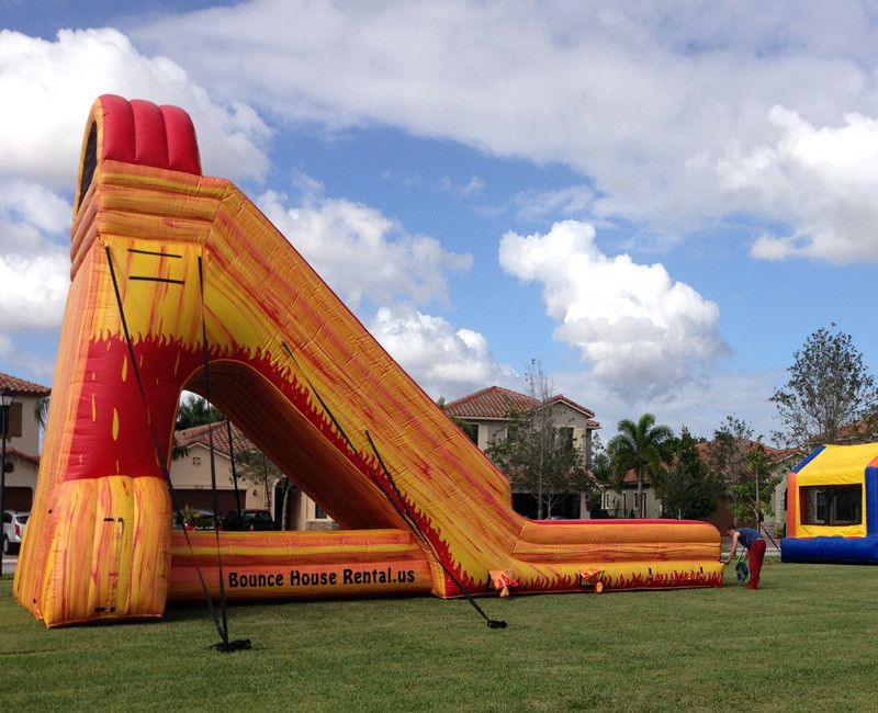 Volcano Inflatable Dry Slide rental in Miami, Broward and Palm Beach