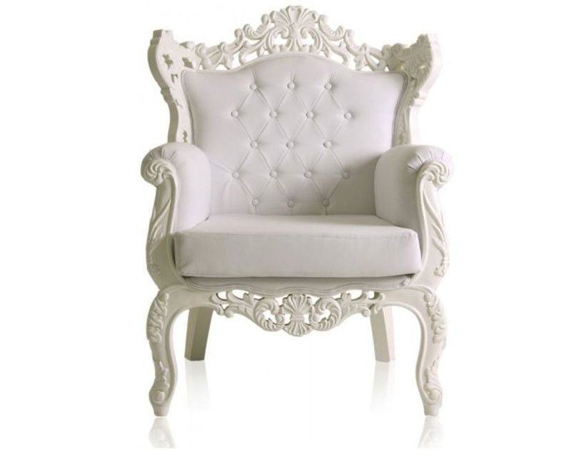 White Baroque Chair rental in Miami, Broward and Palm Beach